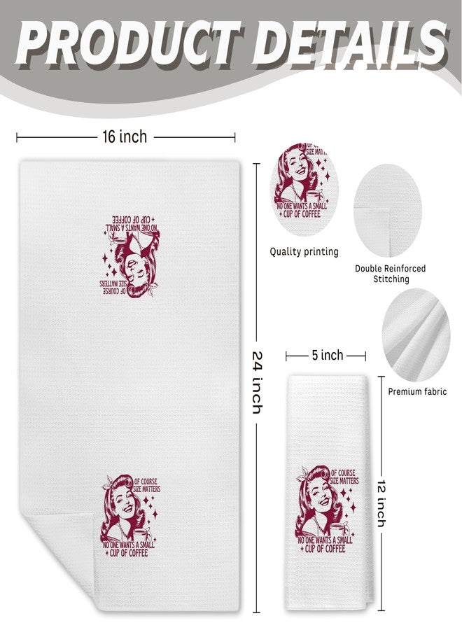 PIUD Funny Coffee Kitchen Towels, Retro Housewife Dish Tea Towels for Kitchen, Coffee Lover Gifts, Humorous Sarcastic Gifts for Hostess, Funny Kitchen Decor, 16x24 Inch - Image 2